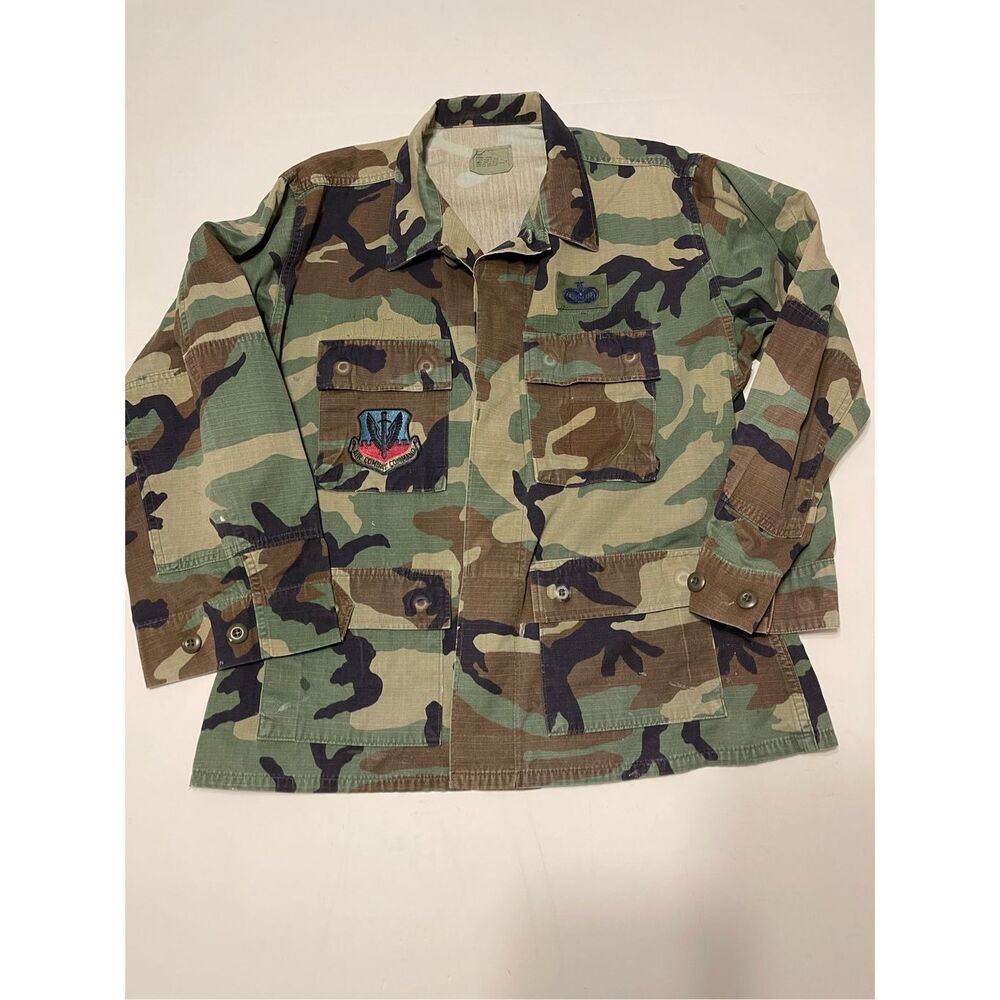 US‎ Military Air Force Combat Field Shirt M Command Pilot Patches A43